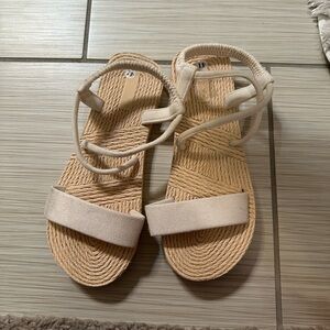 SHEIN Cream Strappy Sandals